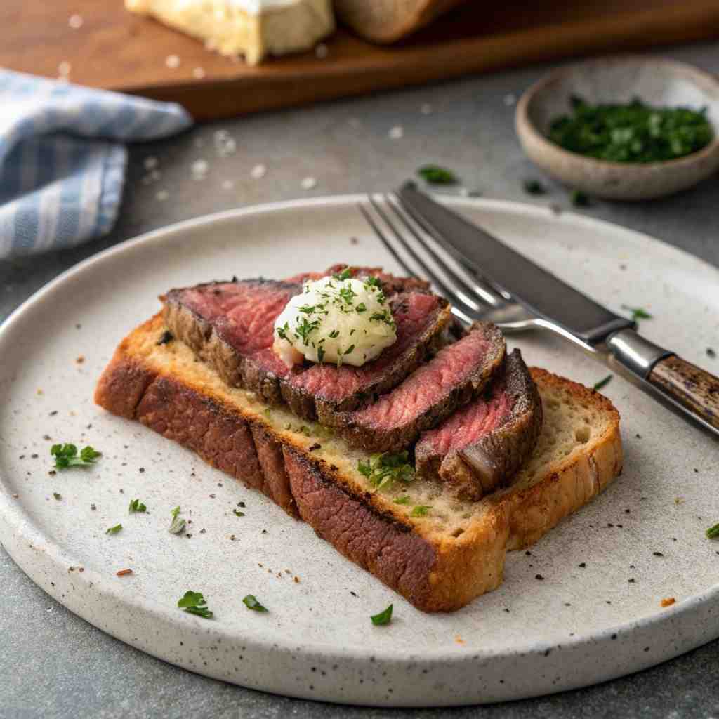 Cowboy Butter Steak Toast