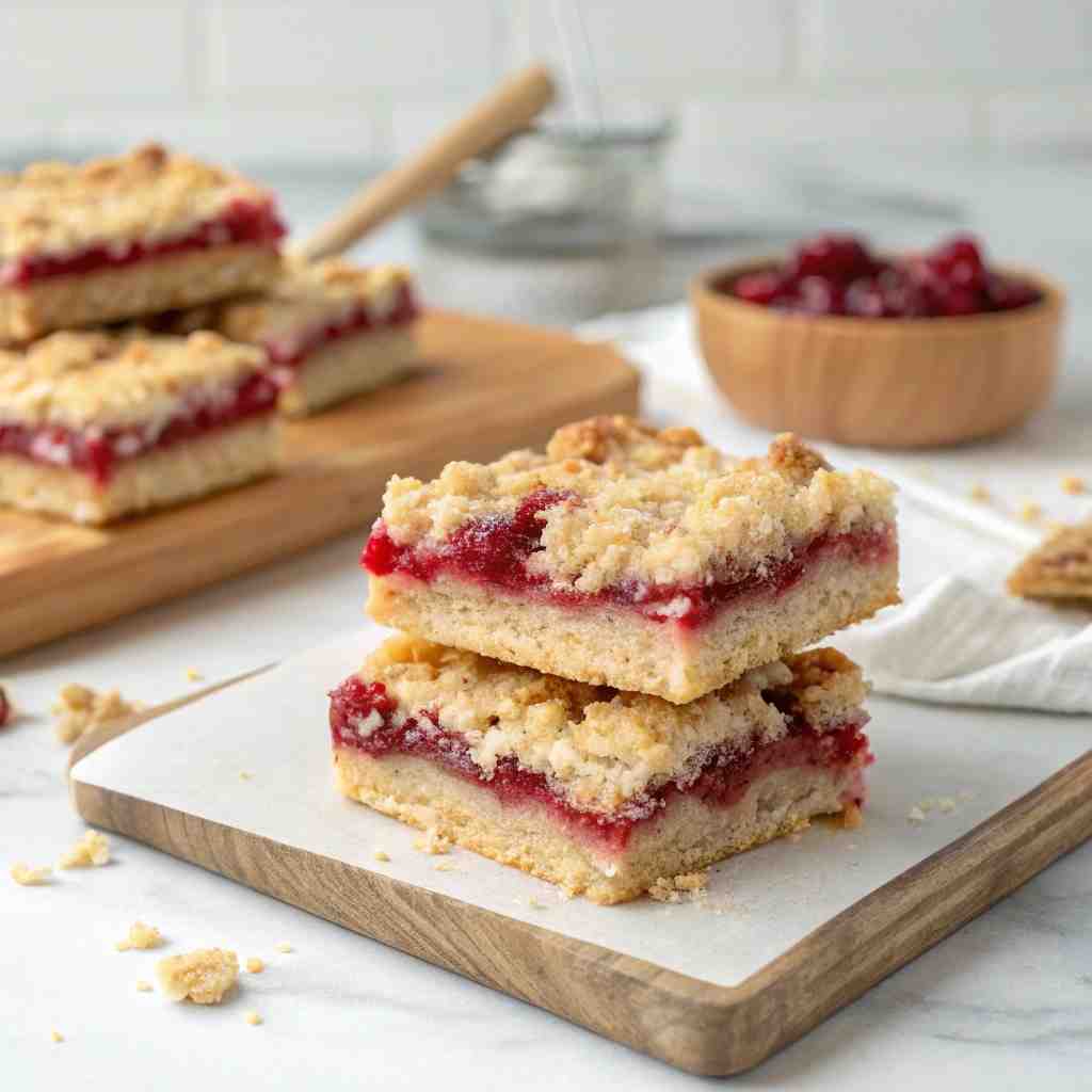 Fresh Cherry Crumb Bars