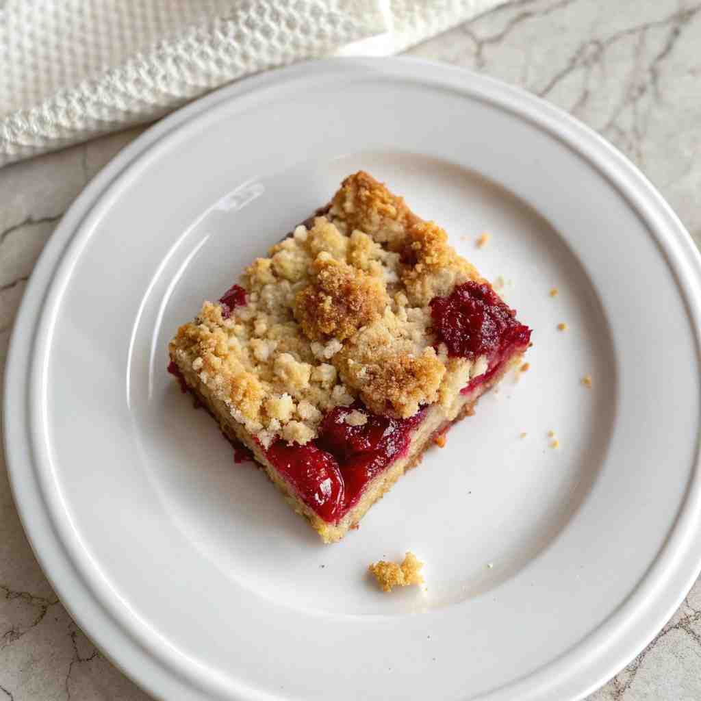 Fresh Cherry Crumb Bars