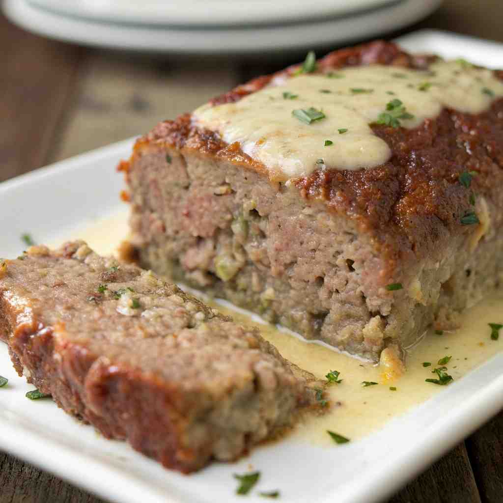 Garlic Butter Parmesan Chicken Meatloaf
