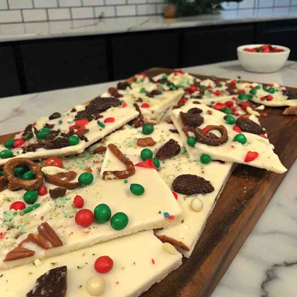 Oreo Pretzel Christmas Cookie Bark