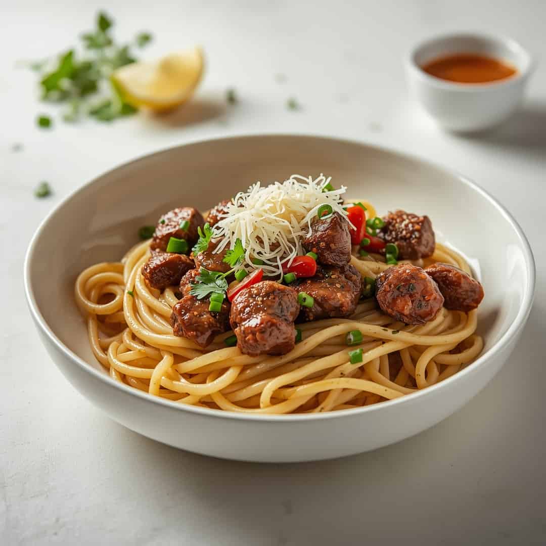 Beef Tips and Noodles