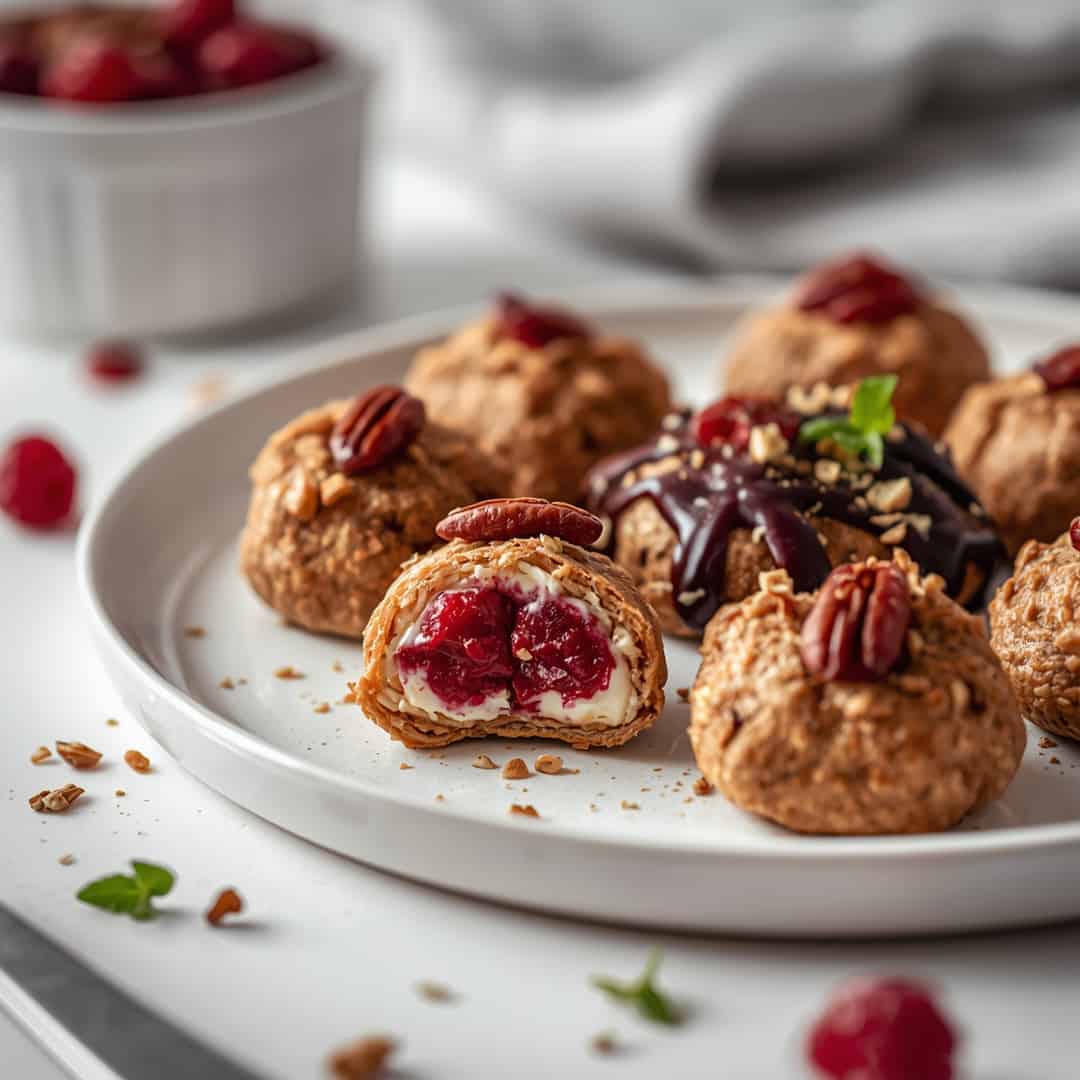 CRANBERRY PECAN GOAT CHEESE TRUFFLES