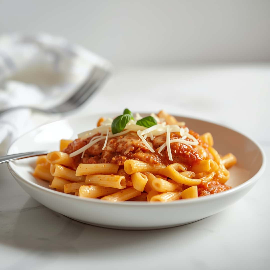 Chicken Parmesan Pasta Casserole