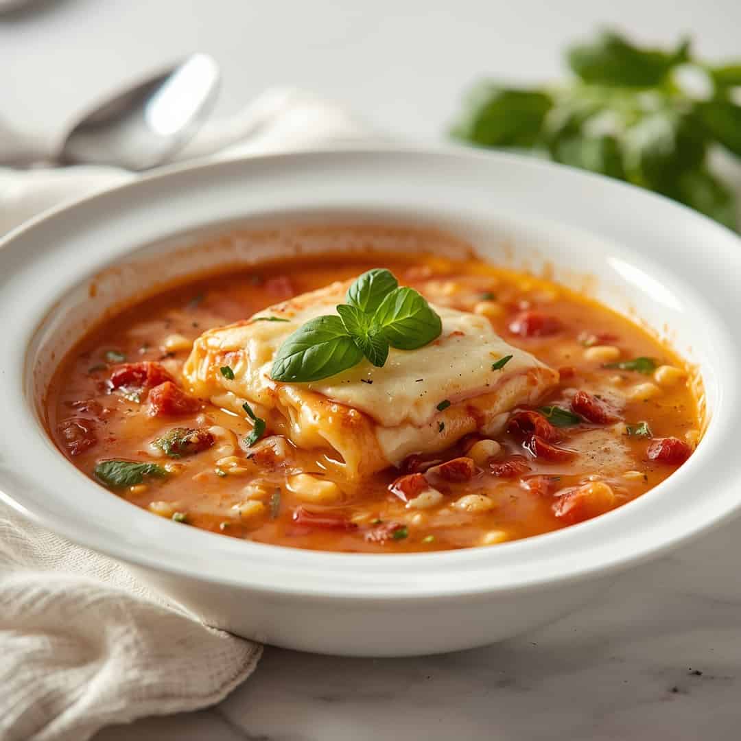 Easy Creamy Lasagna Soup