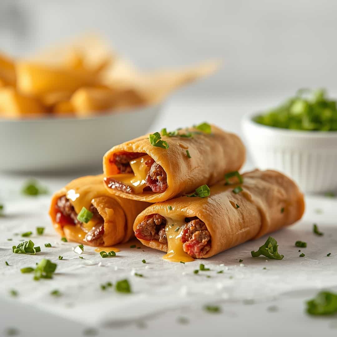 Garlic Butter Cheeseburger Rollups