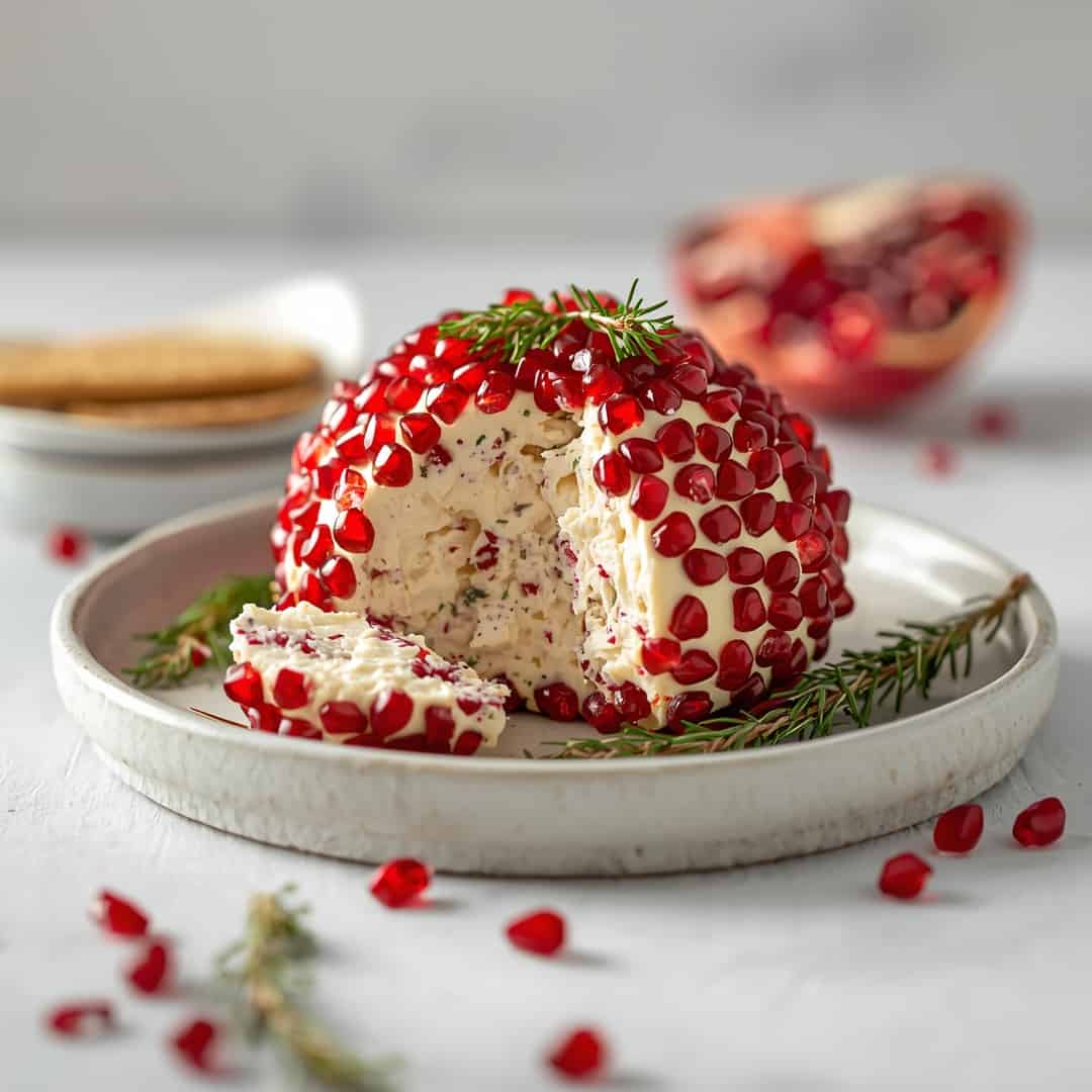 Pomegranate Christmas Cheese Ball