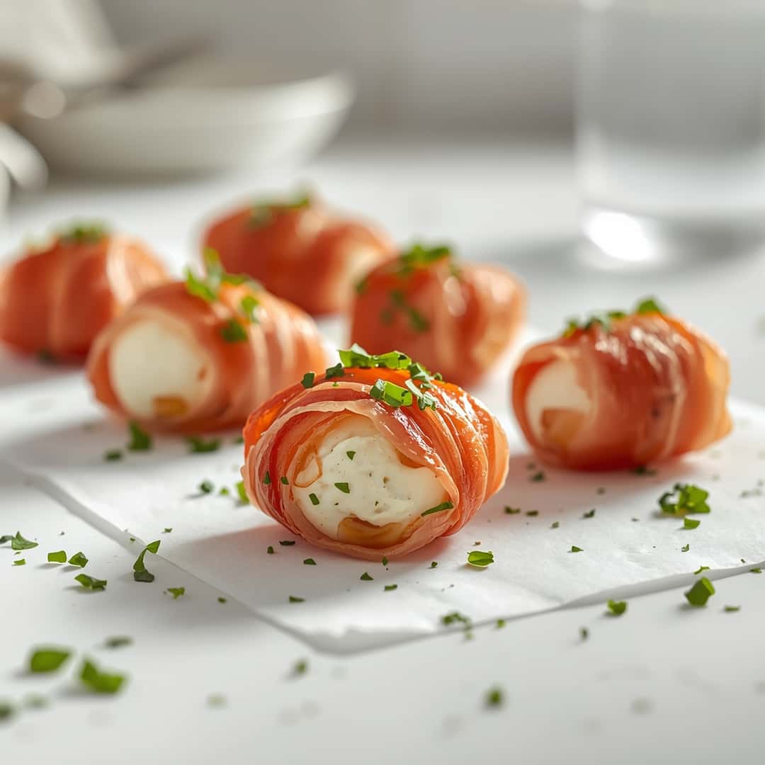 Prosciutto Wrapped Mozzarella Bites