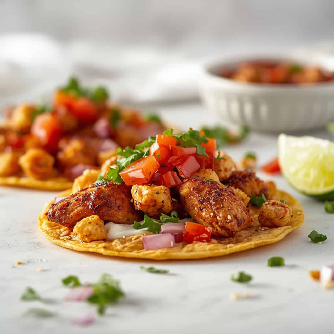 Tasty Rotisserie Chicken Tostadas