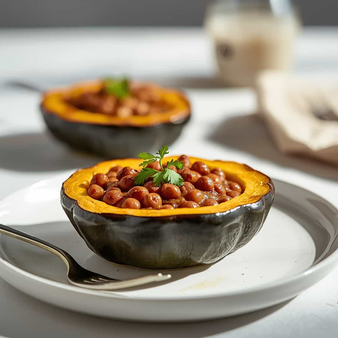 black eyed pea baked squash