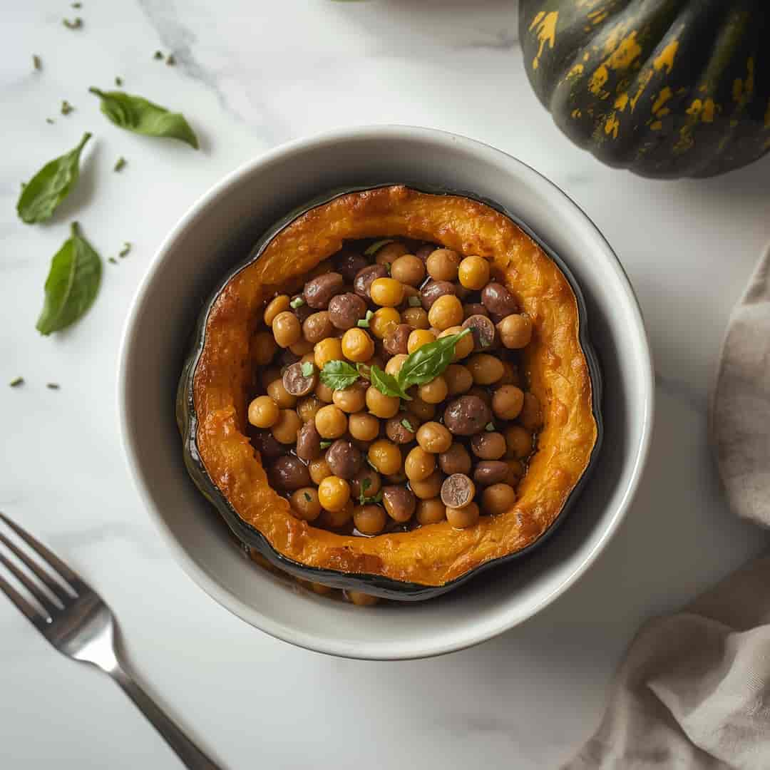 black eyed pea baked squash