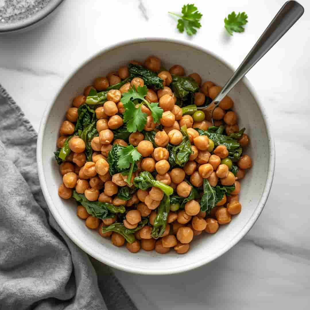 black eyed pea kale stir fry