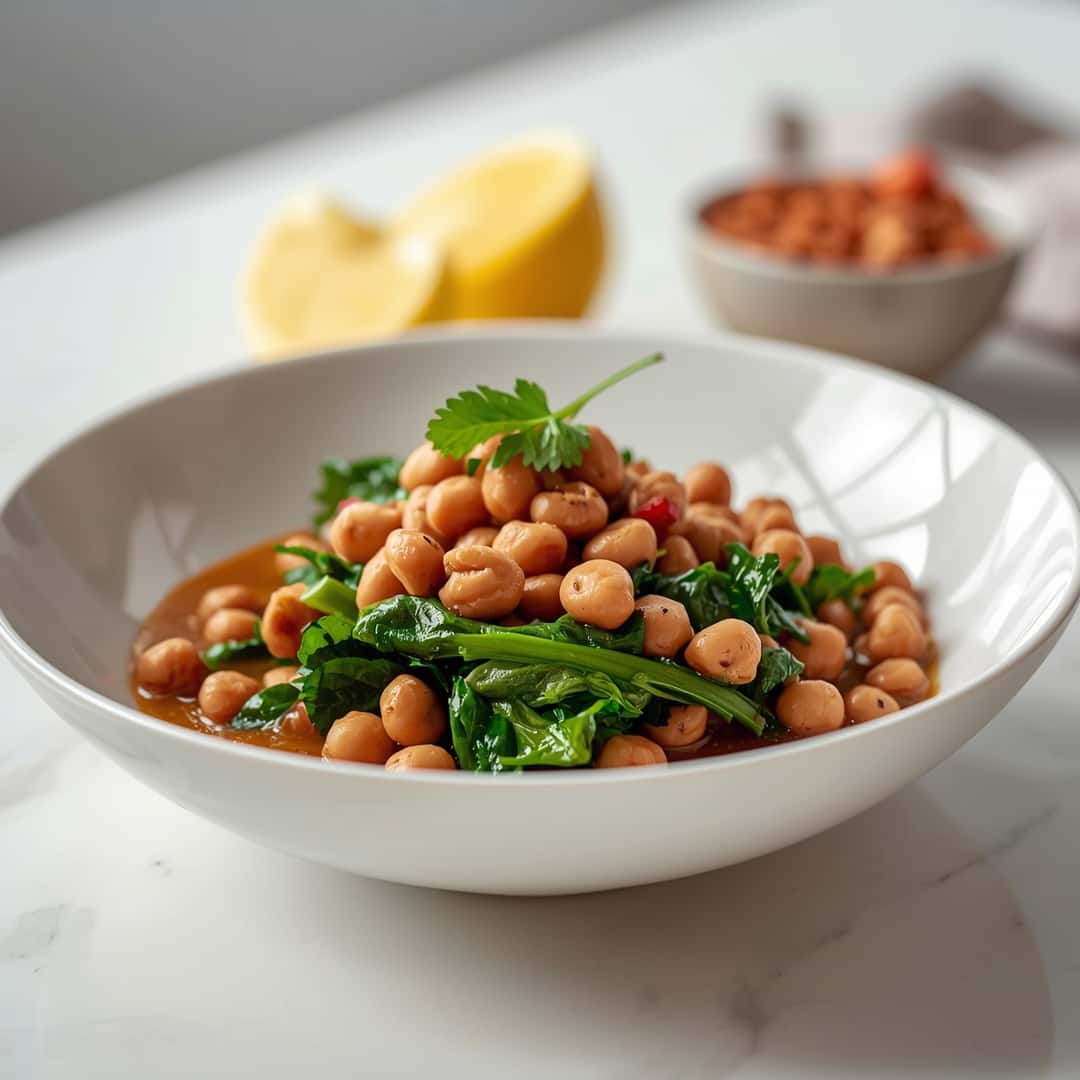 black eyed peas with greens
