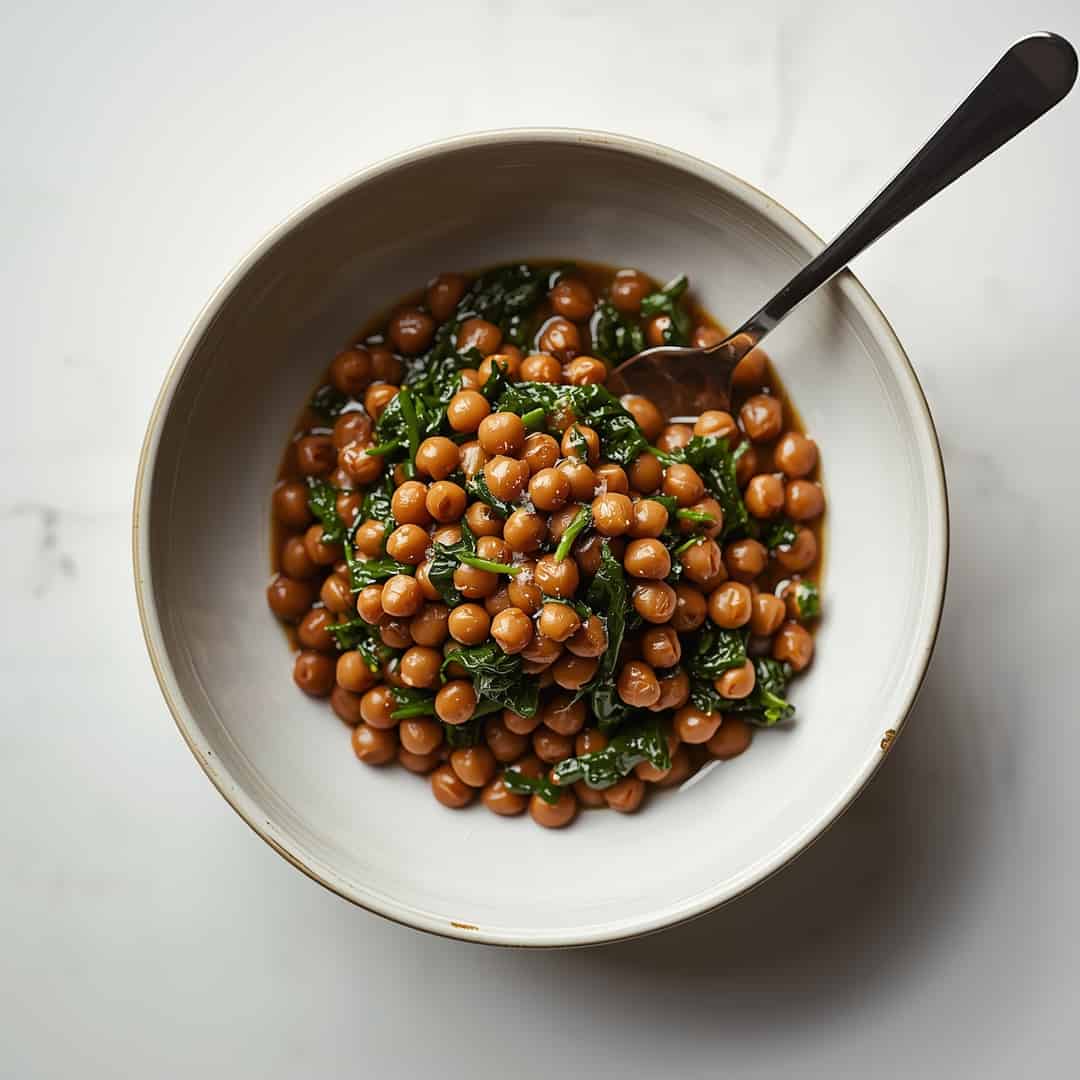 black eyed peas with greens