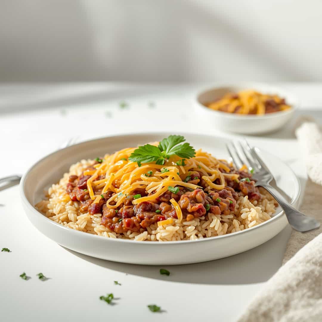 cheesy black beans and rice