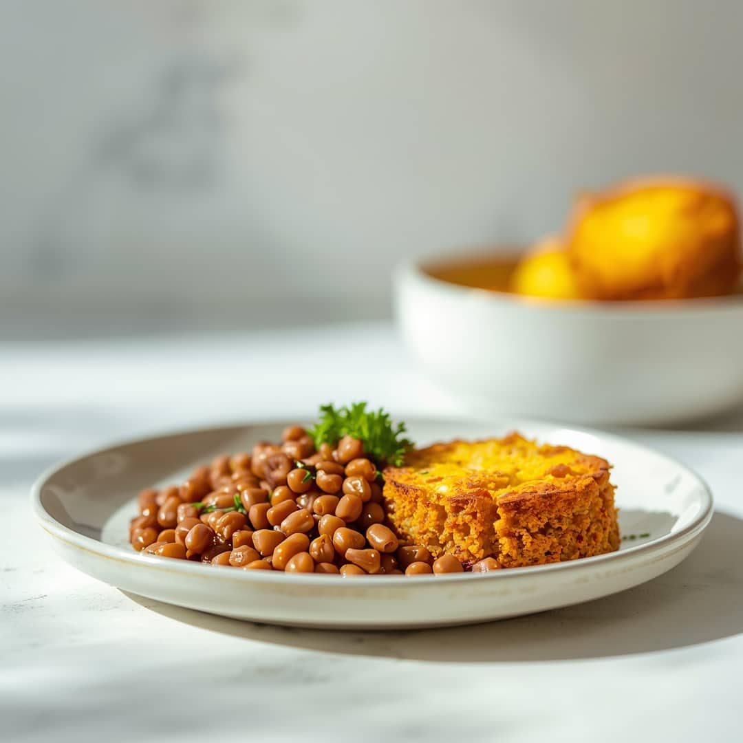 cornbread and black eyed peas