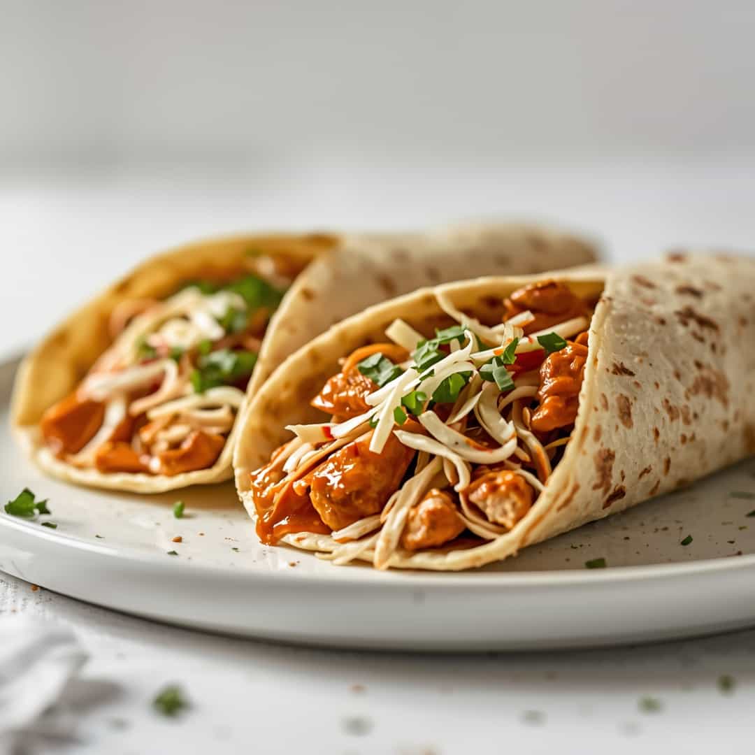 BBQ Chicken Coleslaw Wraps