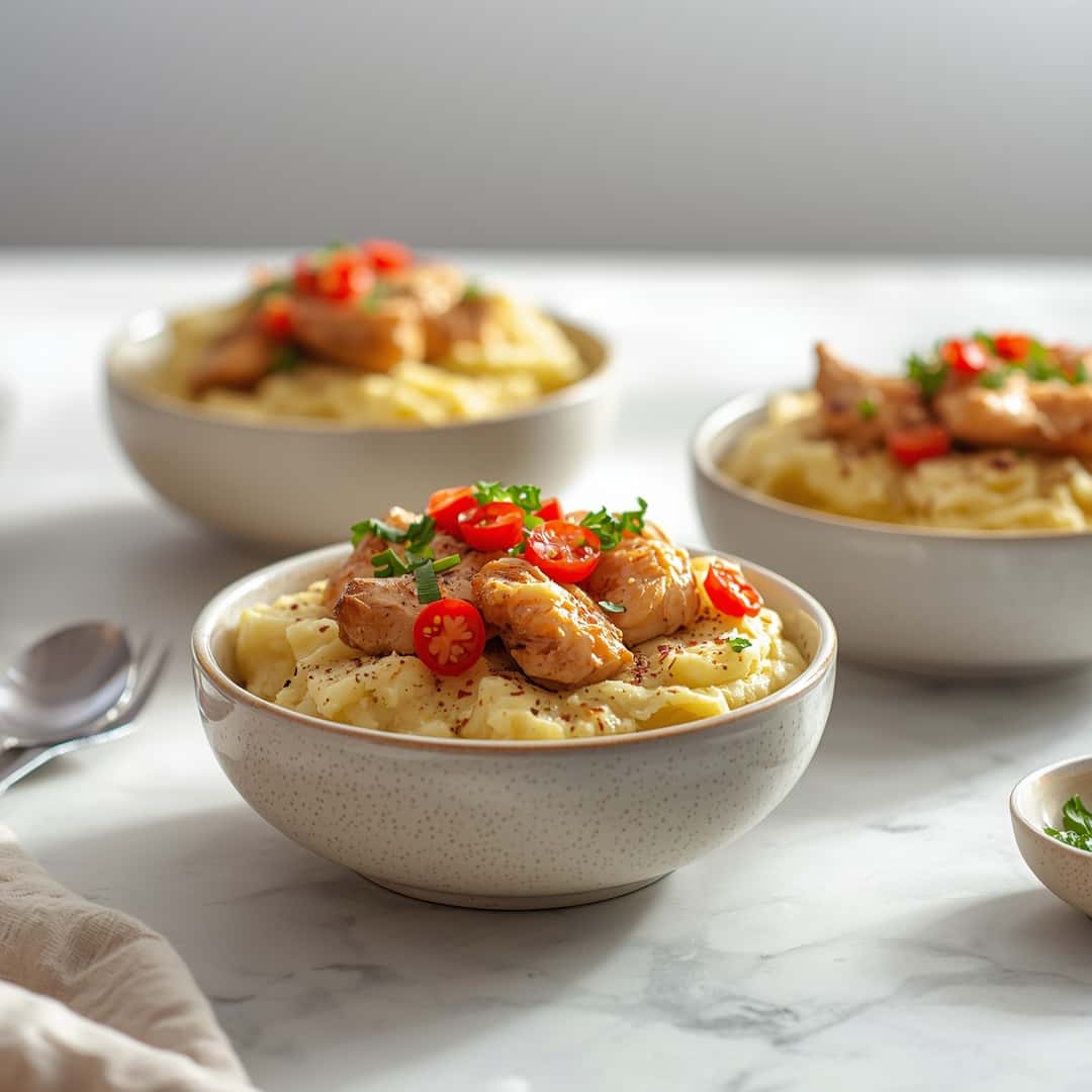 Chicken Mashed Potato Bowls