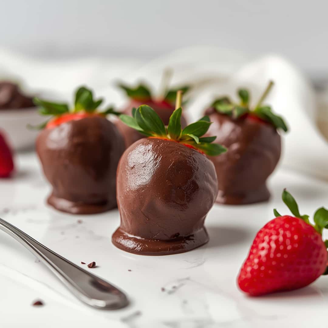 Chocolate Covered Cheesecake Strawberries