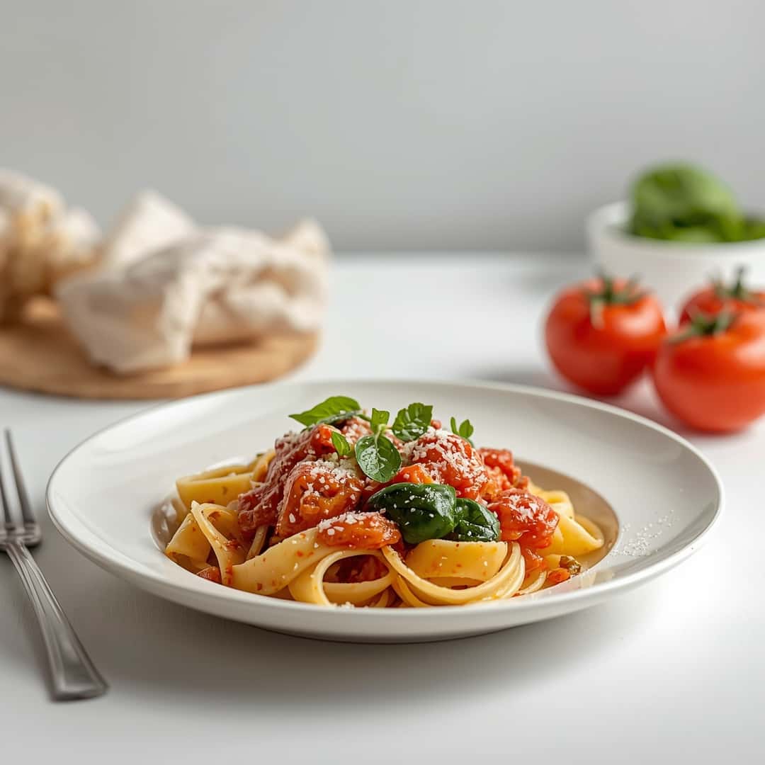 Delicious Spinach Tomato Pasta