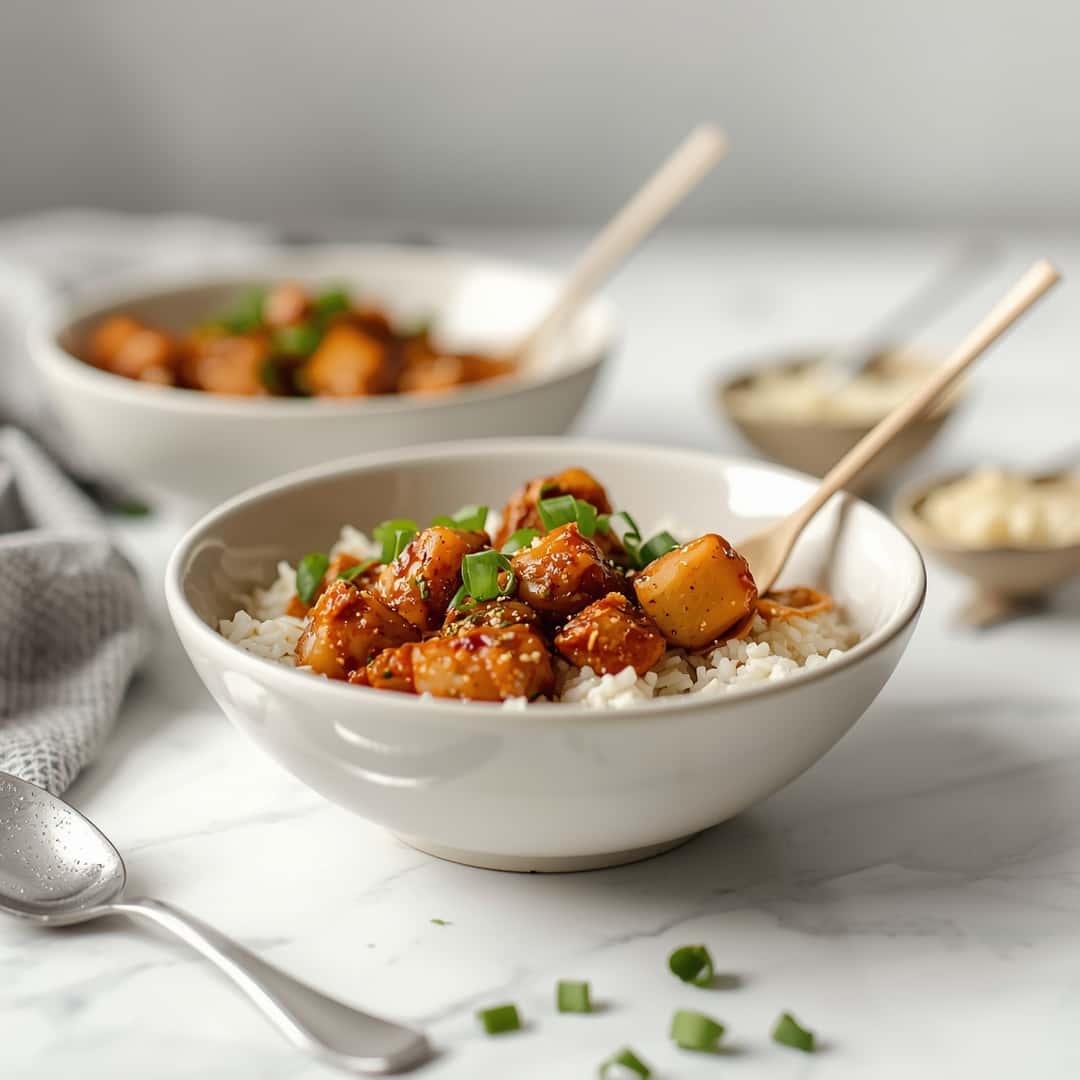 Delicious Sticky Chicken Rice Bowls