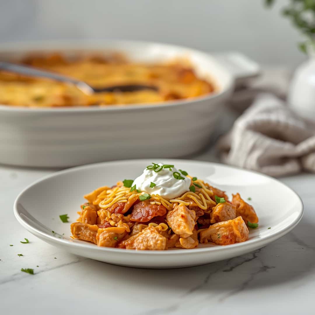 Easy Chicken Burrito Casserole