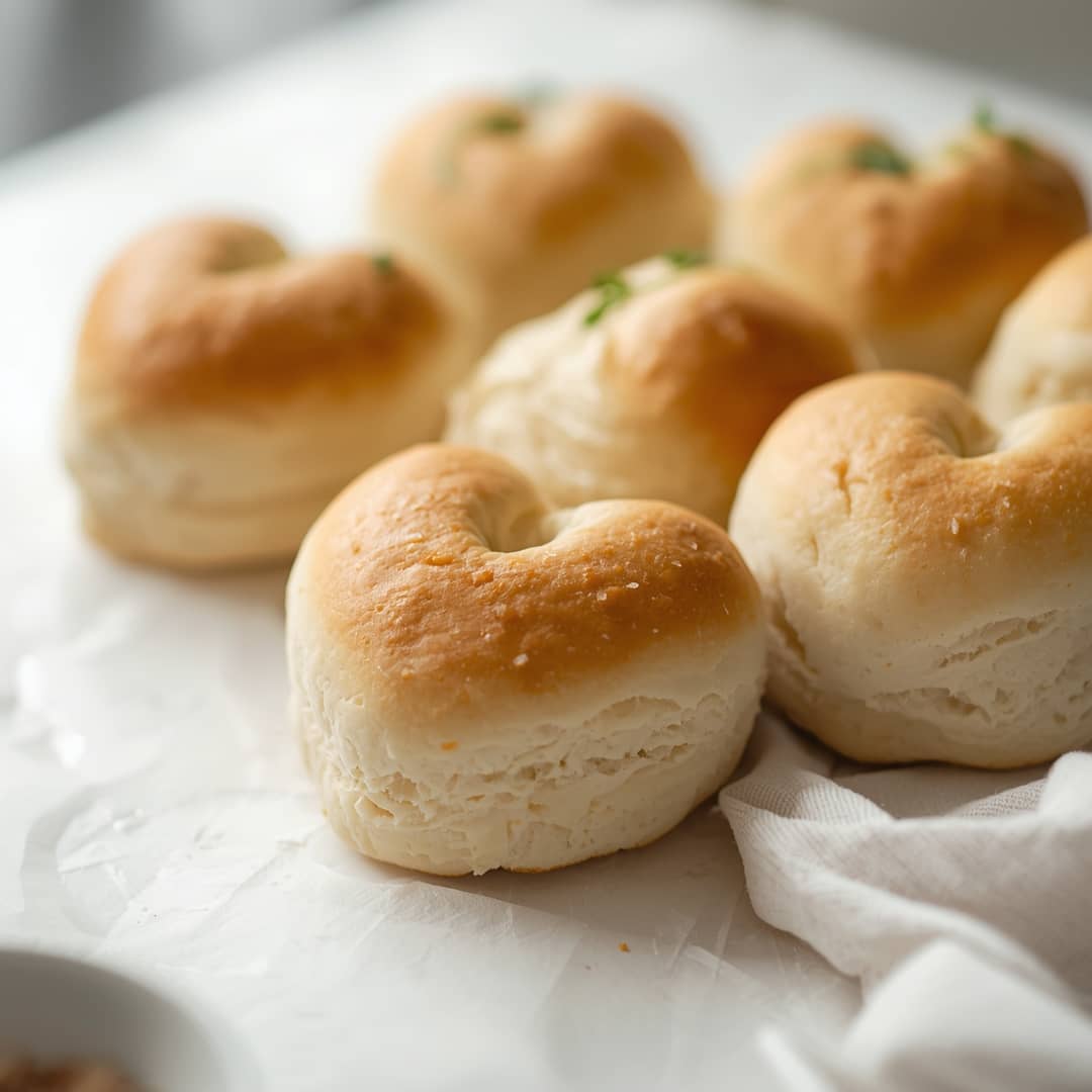 Heart Shaped Dinner Rolls