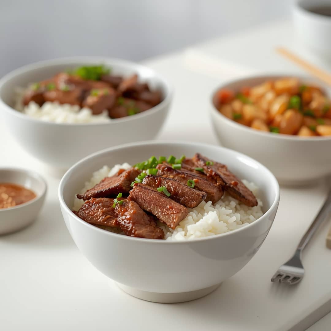 Korean BBQ Steak Rice Bowls
