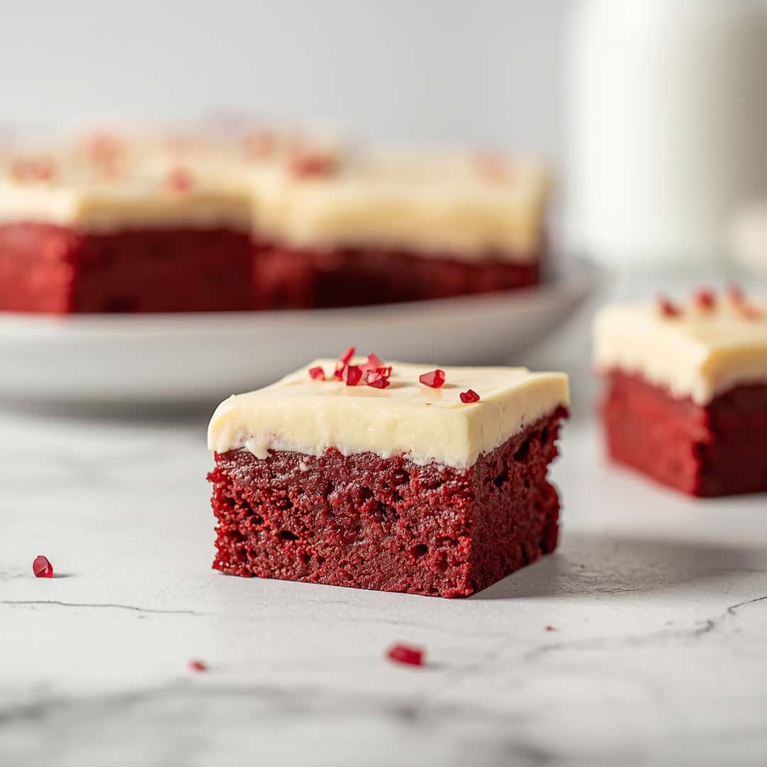 Red Velvet Brownies Cream Cheese Frosting