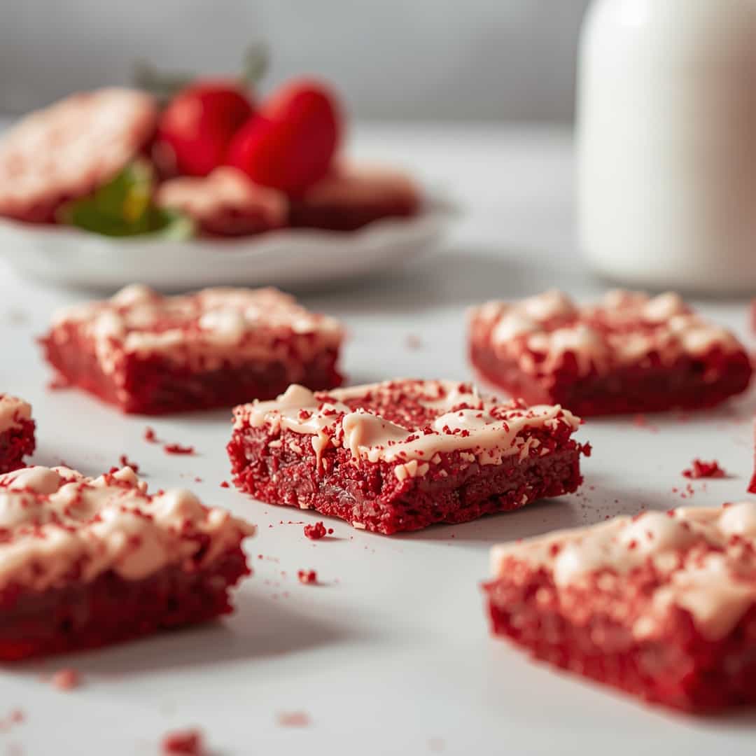 Red Velvet Cookie Bars