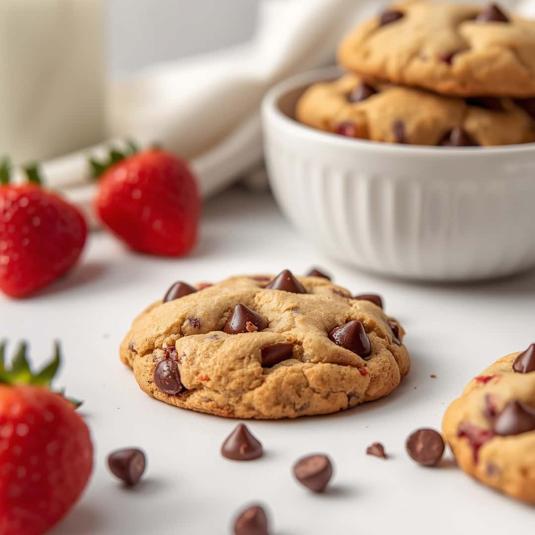 Strawberry Chocolate Chip Cake Mix Cookies