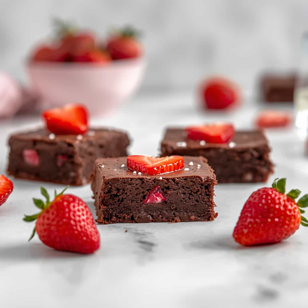 Strawberry Sweetheart Brownies