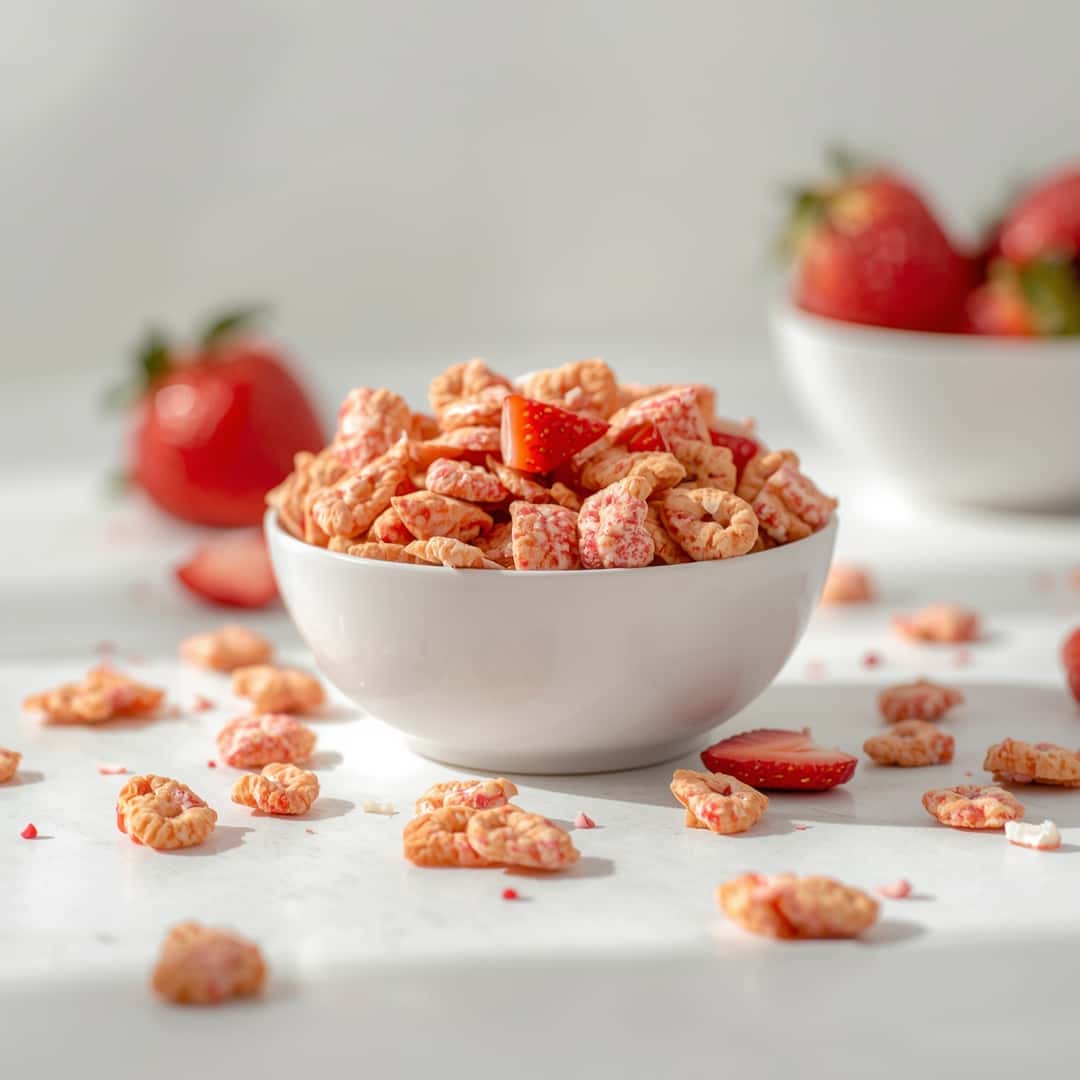 Strawberry Valentine's Chex Mix