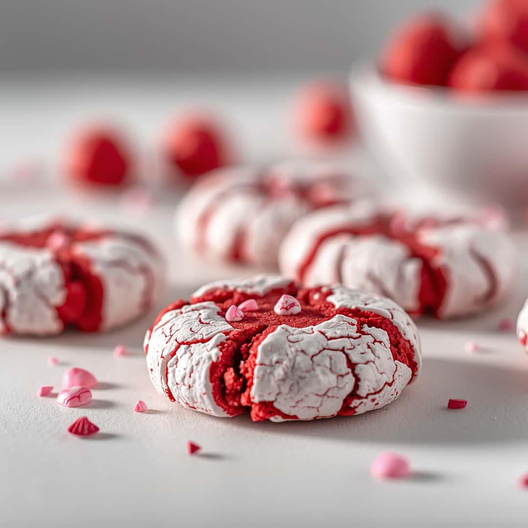 Valentine Crinkle Cookies