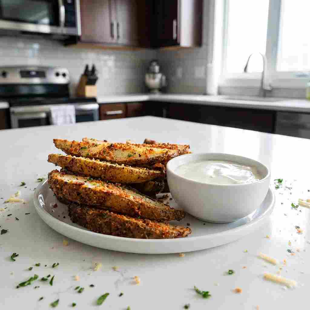 Baked Garlic Parmesan Potato Wedges