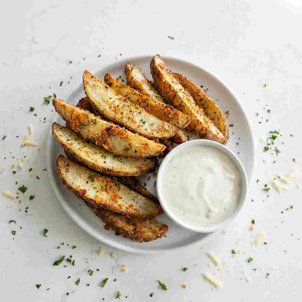 Baked Garlic Parmesan Potato Wedges