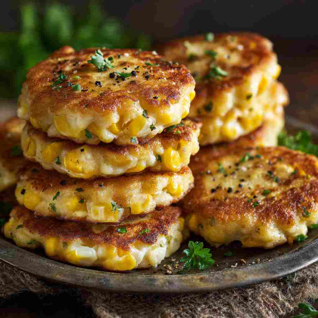 Cheesy Corn Fritters
