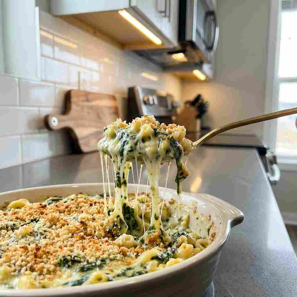 Creamed Spinach Mac and Cheese