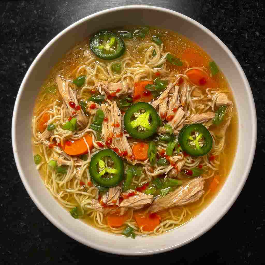 Ginger Garlic Chicken Noodle Soup