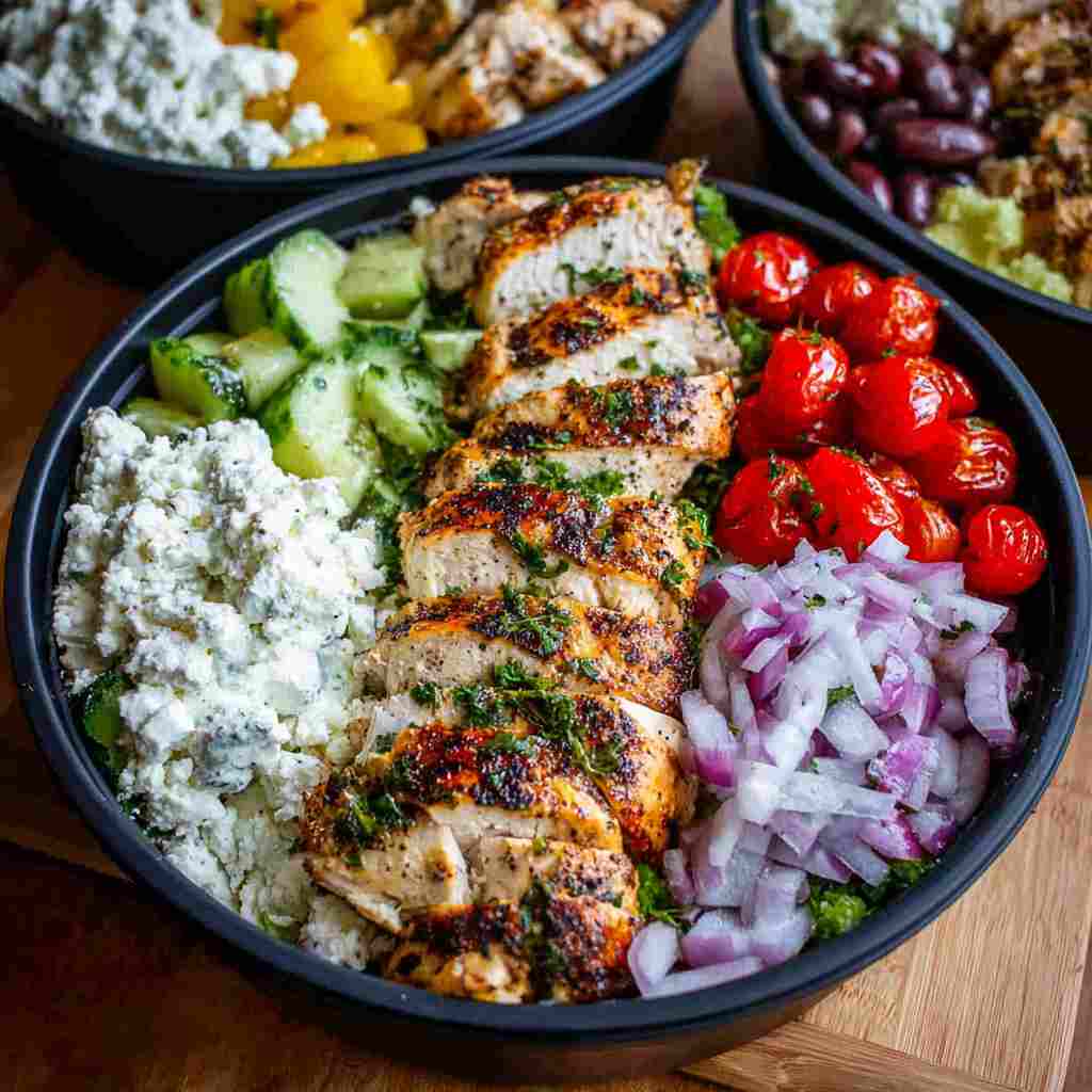 Greek Chicken Meal Prep Bowls