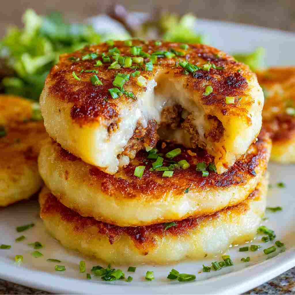 Easy Stuffed Potato Cakes