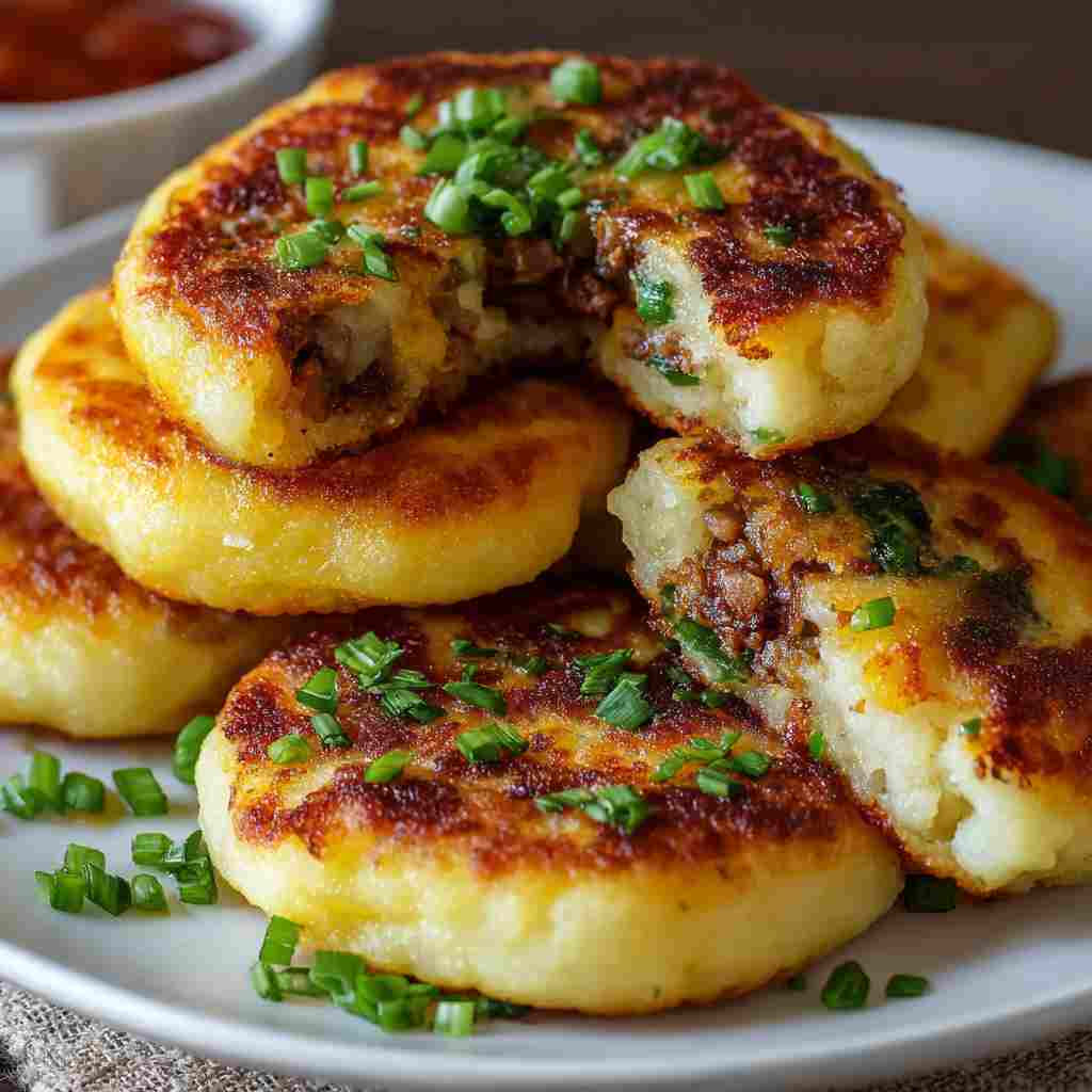 Easy Stuffed Potato Cakes