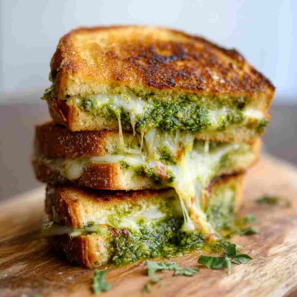 Best Pesto Grilled Cheese