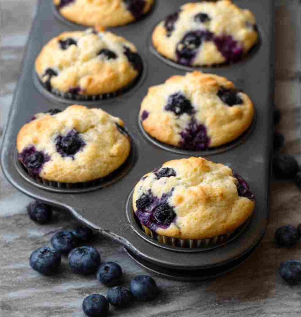 Greek Yogurt Blueberry Muffins