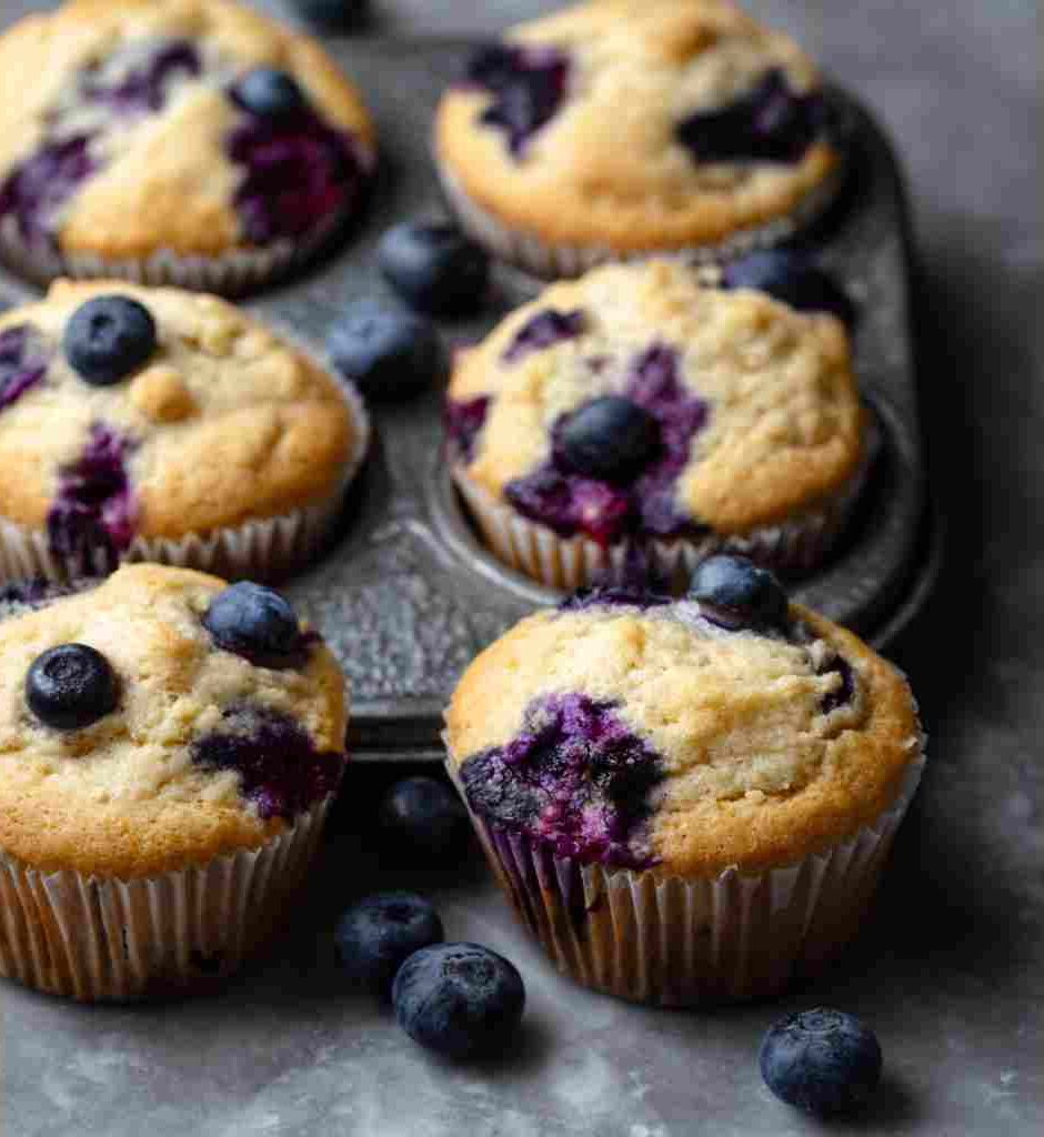 Greek Yogurt Blueberry Muffins