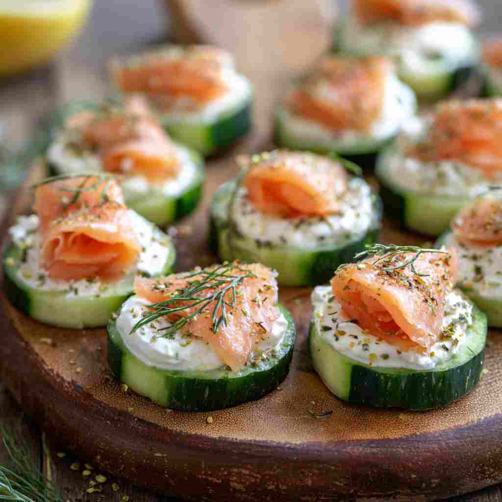 Cucumber Smoked Salmon Bites