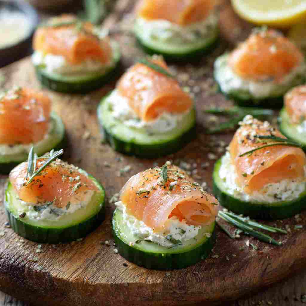 Cucumber Smoked Salmon Bites