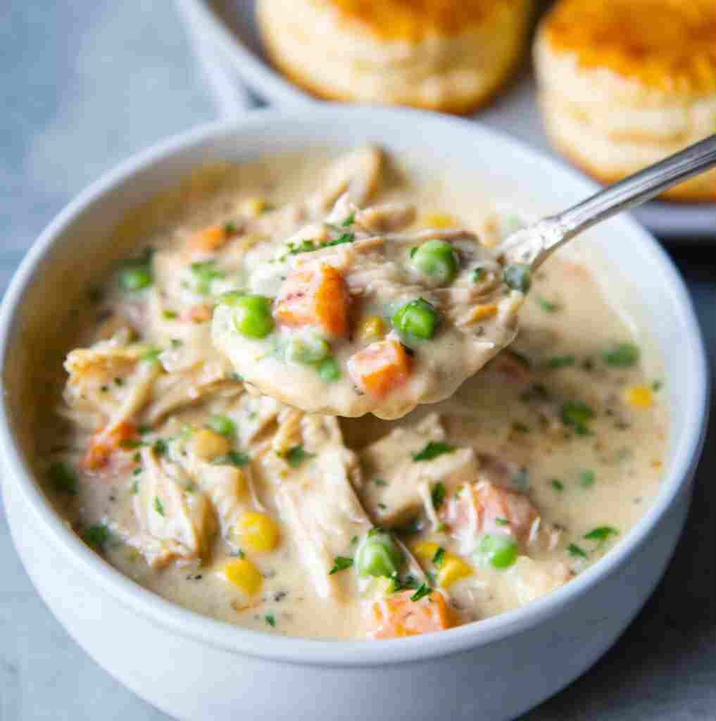 Healthy Chicken Pot Pie Soup