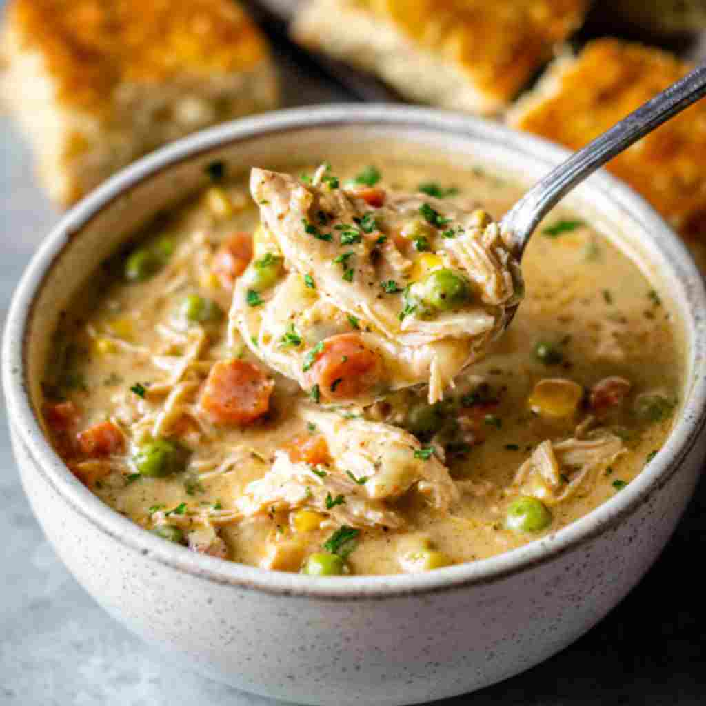 Healthy Chicken Pot Pie Soup
