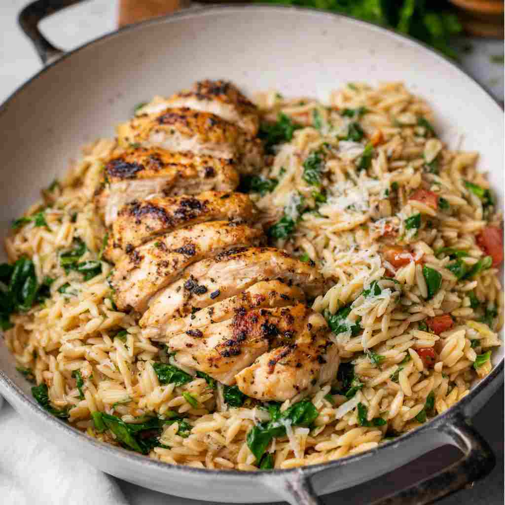 High Protein Chicken Orzo